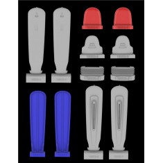 1/1400 USS Enterprise NCC-1701-D Galaxy WARP Nacelles Correction Set for AMT kit