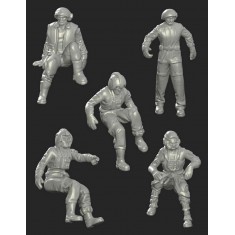 1/72 Hangar Crew Vol.V X-Wing Pilot (2 figures), Driver, Trooper, A-Wing Pilot Star Wars