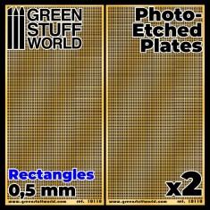 Photo-etched Plates - 0.5mm Small Rectangles (60 x 120mm, thickness 0.2mm, 2pcs)