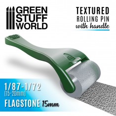 Rolling Pin with Handle - Flagstone 15mm for Modelling Clay