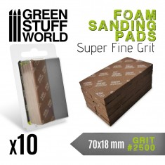Flexible EVA Foam Sanding Pads 2500 Grit (70x18mm)