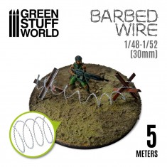 1/48-1/52 Simulated Barbed Wire for Diorama Fences (5m, 0.7mm Thick)