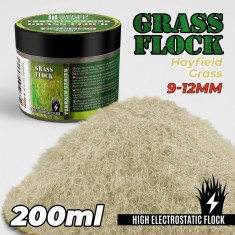 Static Grass Flock 9-12mm - Hayfield Grass - 200ml