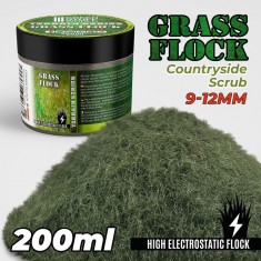 Static Grass Flock 9-12mm - Countryside Scrub - 200ml