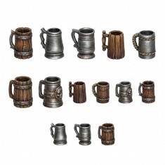 1/48-1/35 Resin Beer Mugs - Tavern for Dioramas