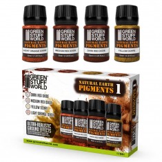Natural Earth Weathering Pigment Set No. 1 for Models (4x30ml)