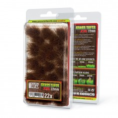 Grass Tufts XXL - 22mm Self-Adhesive - Burnt for Diorama Scenery (22pcs)