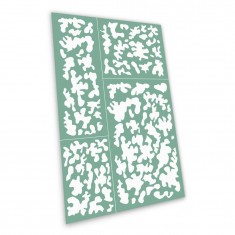 Self-Adhesive Airbrush Masking Stencils - Classic Camo 1 (9.5x14.5cm)