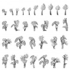 1/48-1/35 Resin Monstera Plant for Dioramas (3D Printed)