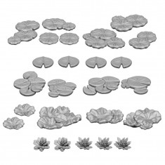 1/48-1/35 Resin Lily Pads Plants for Dioramas (3D Printed)