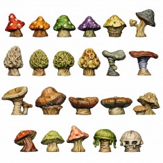 1/48-1/35 Resin Chunky Mushrooms for Dioramas (3D Printed)