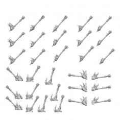 1/48 Resin Flaming Arrows for Dioramas (31pcs, 3D Printed)