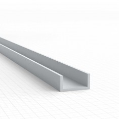 ABS Plasticard U-Profile - 6x3mm for Model Making (250mm Long)