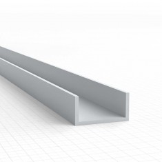 ABS Plasticard U-Profile - 8x4mm for Model Making (250mm Long)