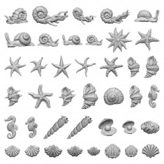 1/48-1/35 Resin Aquatic Critters for Dioramas