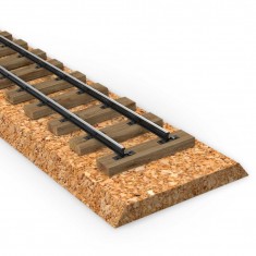 Z0 Cork Roadbed for Model Making