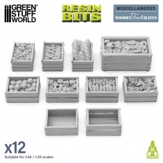 1/48 Wooden Crates (12pcs)