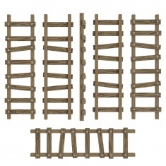 1/48-1/35 Resin Large Wooden Ladders for Dioramas (6pcs)