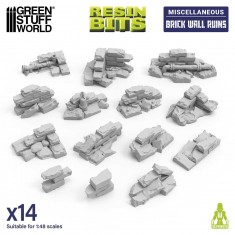 1/48 Brick Wall Ruins (14pcs)