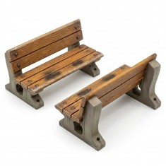1/48 Resin Park Benches for Dioramas (2pcs)