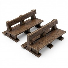 1/48 Resin Church Benches for Dioramas (2pcs)