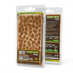 Self-Adhesive Static Grass Tufts 12mm - Dry Brown for Diorama Scenery (75pcs)