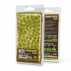 Self-Adhesive Static Grass Tufts 12mm - Light Green for Diorama Scenery (75pcs)
