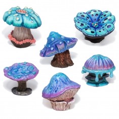 1/48 Resin Chunky Mushrooms XL for Dioramas (3D Printed)