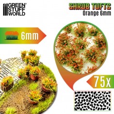 Shrub Tufts - Self-adhesive Orange Blossom (Fiber 6mm high, Plastic sheet 7x14cm)