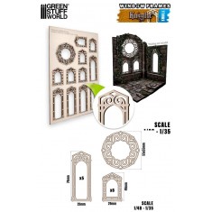 1/48 -1/35 Small Knight Miniature Window Frame (sheet size: 150x225 mm)