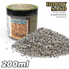 Extra Thick Hobby Sand #Dark Grey (200ml) Size of Grain: Approx. 2-5mm