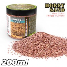 Thick Hobby Sand #Red (200ml) Size of Grain: Approx. 1-2mm