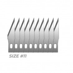 No. 11 Pointed Scalpel Blades for Hobby Knives (10pcs, 25mm)