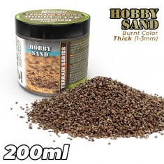 Thick Hobby Sand #Burnt Bown (200ml) Size of Grain: Approx. 1-2mm