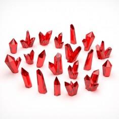 Red Resin Crystals - Large for Dioramas and Scenery (20pcs)
