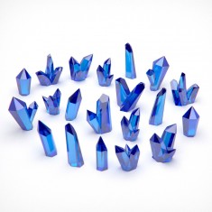Blue Resin Crystals - Large for Dioramas and Scenery (20pcs)