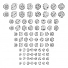 Mecha Model Detail Parts - Round Detail Panel Assortment