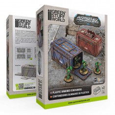 Plastic Sci-Fi Armoured Container for Dioramas and Scenery (2pcs)