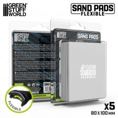 Flexible Sand Pads Grit #2000 Colour GREY (5pcs, each 100x80x5mm)