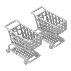 1/48 Resin Shopping Carts for Dioramas (2pcs)
