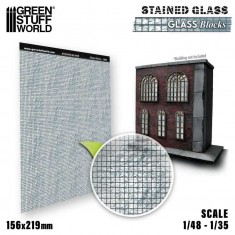 1/48, 1/35 Glass Blocks Stained Glass (0.3mm thick, 156x219 mm)