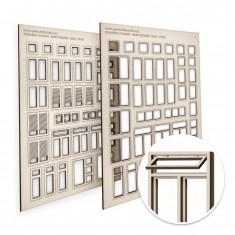 Basic Square Miniature Windows - Small for Diorama Buildings