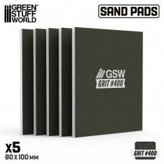 Rigid Sanding Pads #480 grit (100x80mm, 5mm thick, 5pcs)