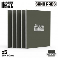 Rigid Sanding Pads #2500 grit (100x80mm, 5mm thick, 5pcs)