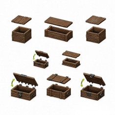 1/48-1/35 Resin Wooden Boxes Set for Dioramas