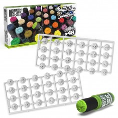 White Bottle Cap Swatches (48pcs)