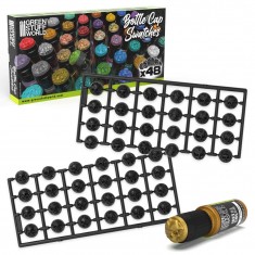 Black Bottle Cap Swatches (48pcs)