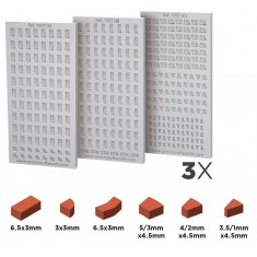 Silicone Molds - Bricks (3 molds with 6 brick types, 1/35 1/32 1/148)