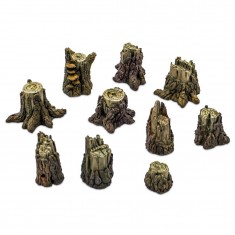 Small Tree Stumps for Dioramas and Scenery (3D Printed)