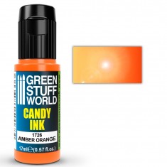 Transparent Gloss Candy Acrylic Ink for Models - Amber Orange (17ml)